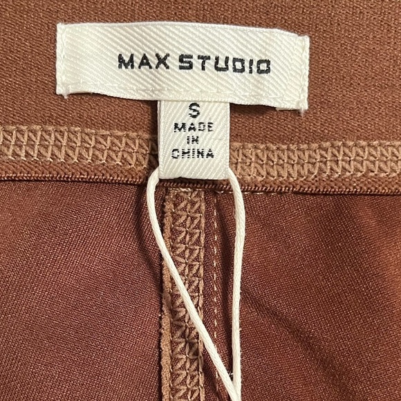 NWT Max Studio Elastic Waist Faux Suede Pants - Picture 7 of 8